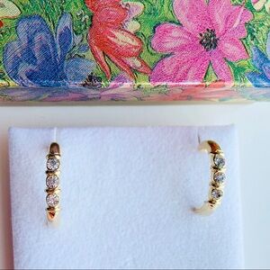 Half hoop rhinestone earrings